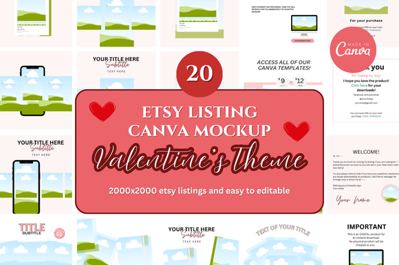 20 Etsy Listings Canva Mockup: A Designer's Essential Toolkit