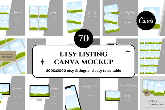 70 Etsy Canva Mockup: Elevate Your Digital Shop Presentations