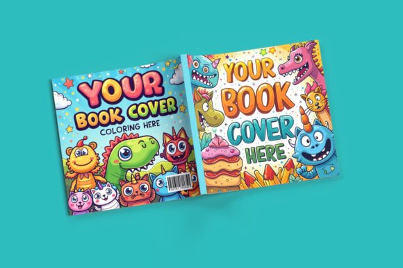 Elevate Your Book Design with a Square Book Full Cover Mockup PSD