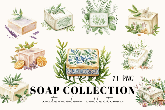 Elevate Your Designs with the Soap Collection - Self Care Clipart