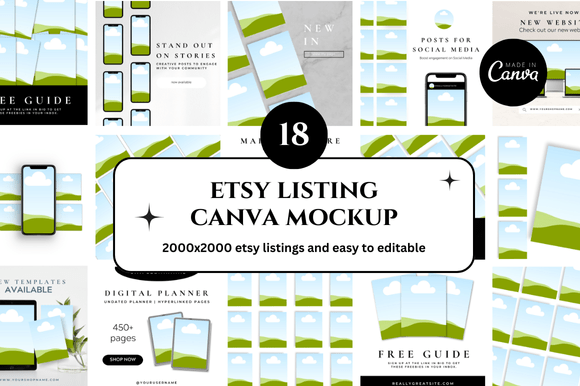 Elevate Your Etsy Shop with Professional Canva Mockups