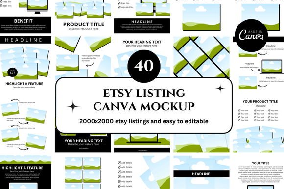 Elevate Your Etsy Shop with Professional Canva Mockups
