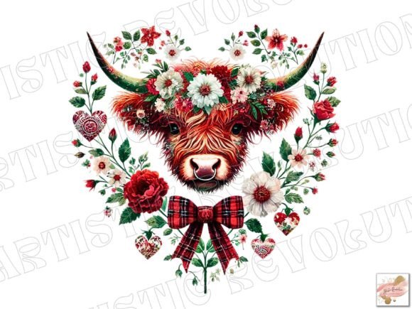 Floral Valentine Heart Highland Cow PNG: A Designer's Guide