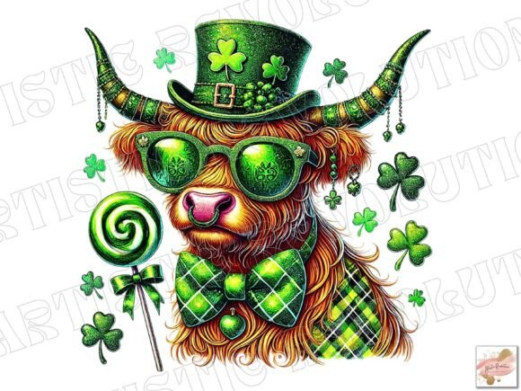 Highland Cow Png: Your St. Patrick's Day Design Asset