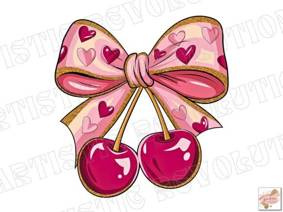 Pink Coquette Valentine Png Cherry Love