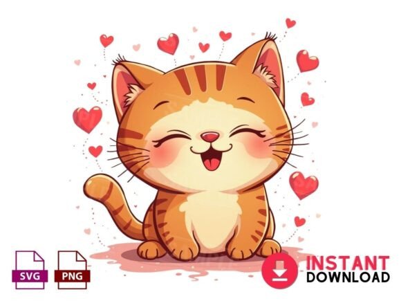 Valentine Cat Png Love Cat Valentines Design