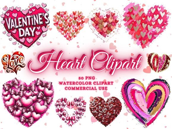 Valentine Heart Clipart Coquette Hearts: A Designer's Essential Bundle