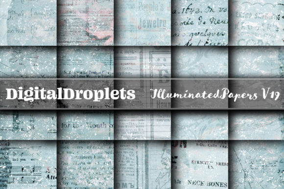 Vintage Elegance with Glitter: Illuminated Papers Vol. 19